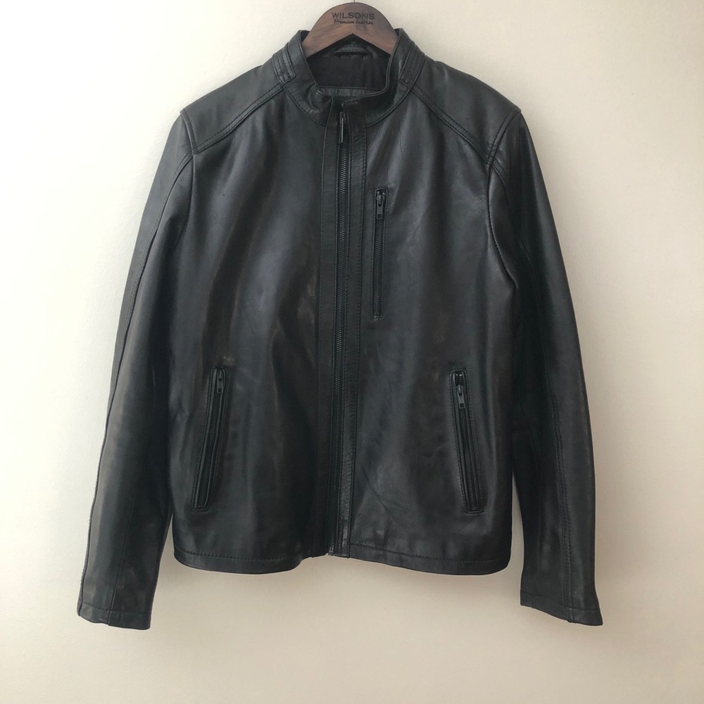 Black Rivet  100% Leather Moto Jacket